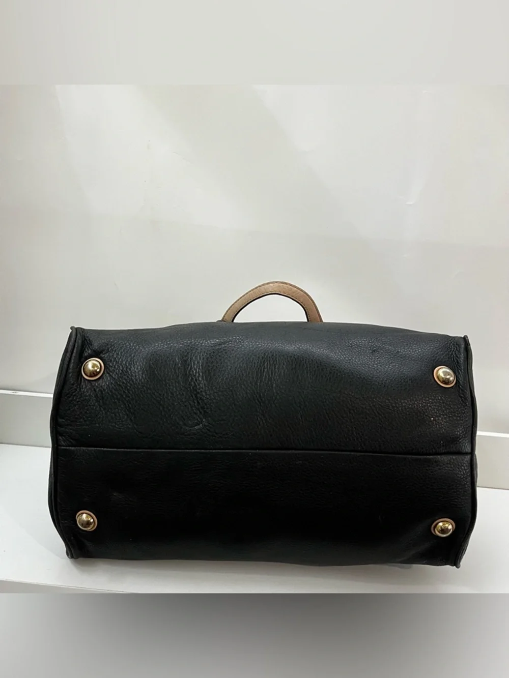 MICHAEL KORS Black Y2K Leather Boston Speedy Jet Set Handbag Tote